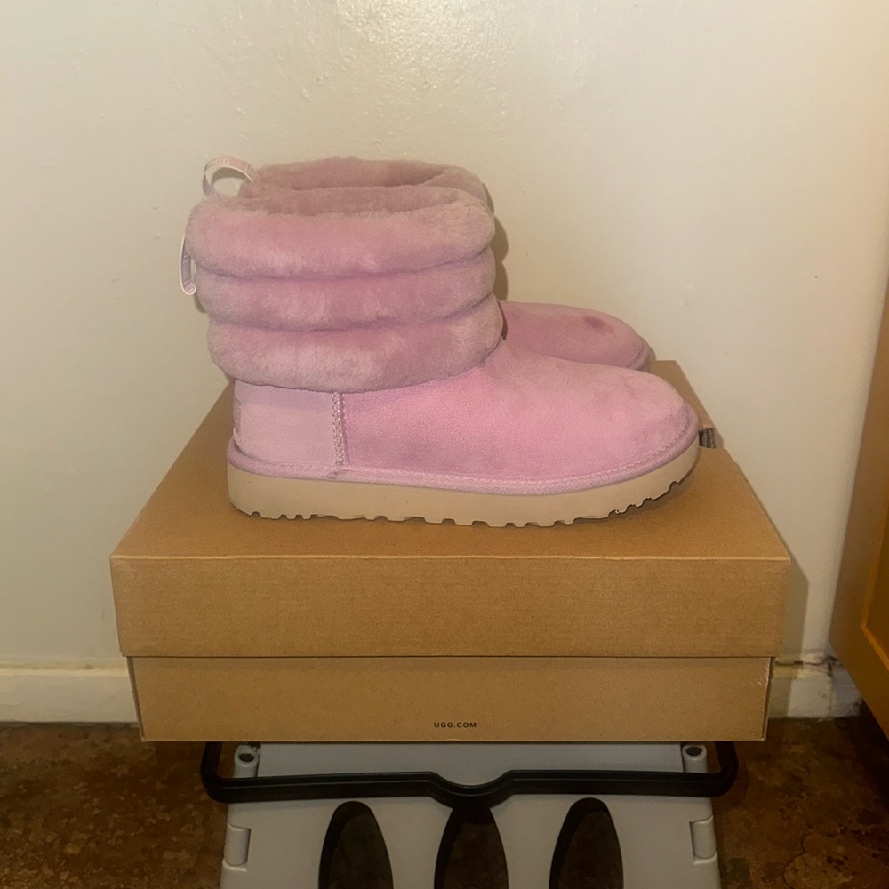 Ugg Classic Mini Sherpa Fluff Quilted Boots